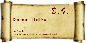 Dorner Ildikó névjegykártya